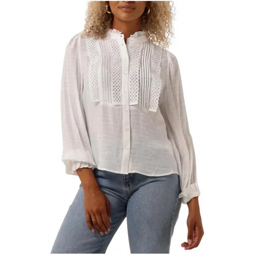 Elegante Weiße Bluse Arielll Shirtls , Damen, Größe: M - Lollys Laundry - Modalova