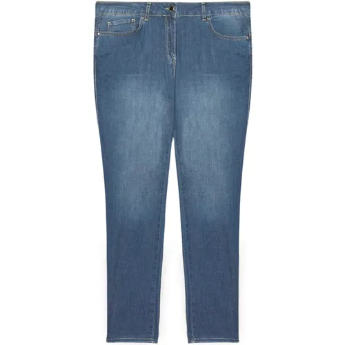 Leichte Denim Skinny Jeans mit Push-Up-Schnitt , Damen, Größe: 2XL - Fiorella Rubino - Modalova