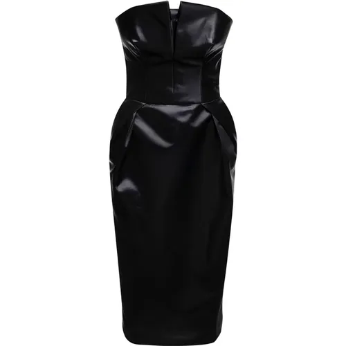Pleated Midi Dress , female, Sizes: XS - Maison Margiela - Modalova