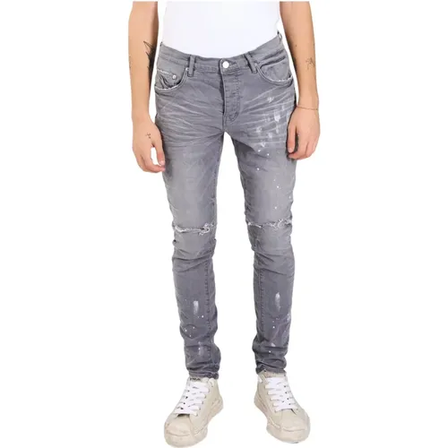 Zerrissene Skinny Jeans , Herren, Größe: W33 - Purple Brand - Modalova