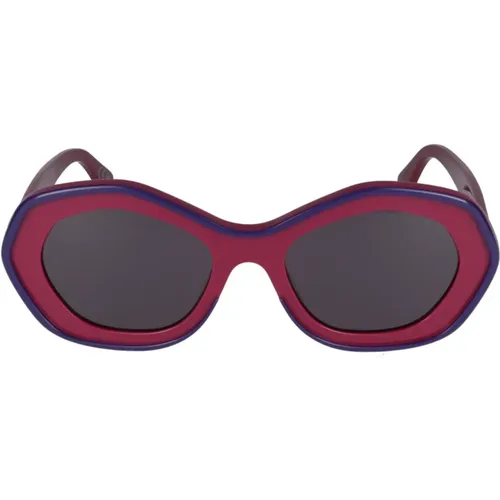 Ulawun Vulcano Bordeaux Sunglasses , unisex, Sizes: 54 MM - Marni - Modalova