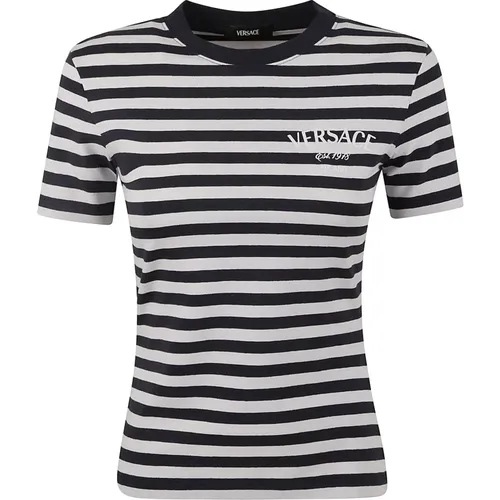 Nautical Stripes T-Shirts and Polos , female, Sizes: S - Versace - Modalova