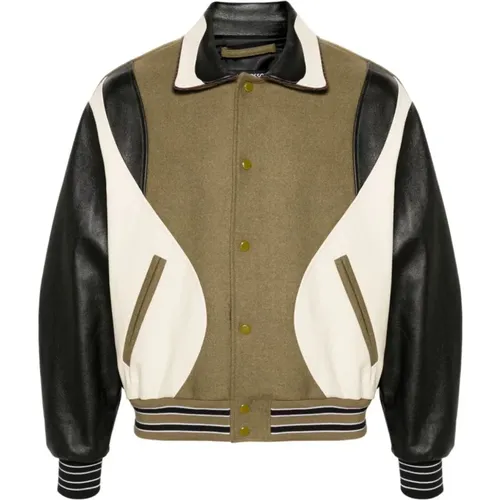 Classic Olive Varsity Jacket , male, Sizes: L, M, S - Andersson Bell - Modalova