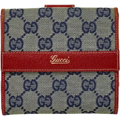 Pre-owned Wallets, female, , Size: ONE SIZE Pre-owned Canvas wallets - Gucci Vintage - Modalova