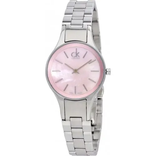 Simplicity Quartz Watch with Pink Dial and Stainless Steel Strap , female, Sizes: ONE SIZE - Calvin Klein - Modalova