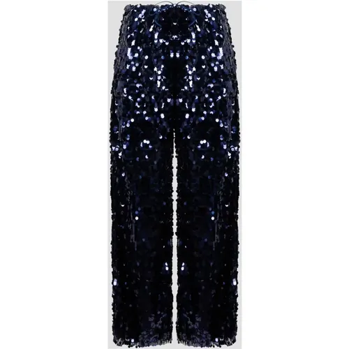 Wide Trousers, female, , Size: M Night Sequins Pants - Oseree - Modalova