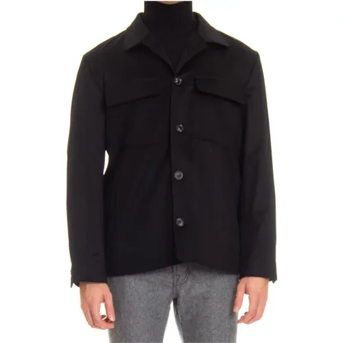 Wool Cashmere Overshirt Jacket , male, Sizes: S - Lardini - Modalova