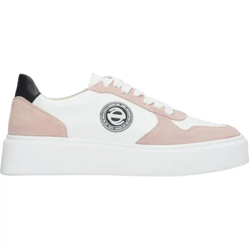 Damen Pink & Weiß Leder & Velours Sneakers Er00113063 , Damen, Größe: 38 EU - Estro - Modalova