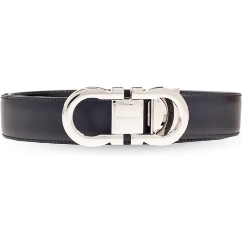 Belts, male, , Size: 110 CM Reversible Belt With Logo - Salvatore Ferragamo - Modalova