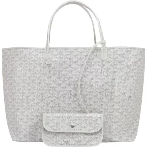 Pre-owned Tote Bags, female, , Size: ONE SIZE Vintage Canvas and Leather Shoulder Bag - Goyard Vintage - Modalova