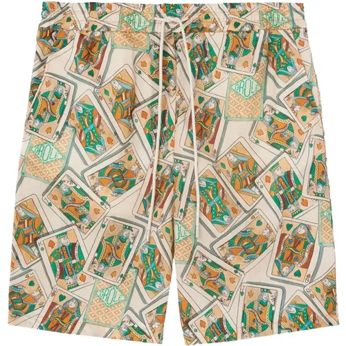 Card Game Bermuda Shorts , male, Sizes: S - Drole de Monsieur - Modalova