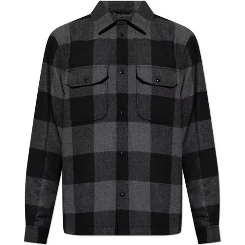 Insulated shirt with check pattern , male, Sizes: S, M, XL, L - Woolrich - Modalova