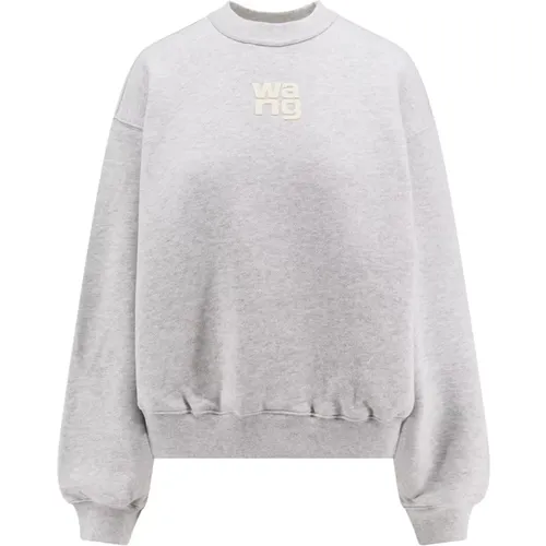 Baumwoll-Sweatshirt mit Wang-Print , Damen, Größe: M - alexander wang - Modalova