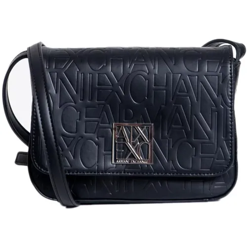 Elegante Schwarze Clutch Tasche - Armani Exchange - Modalova