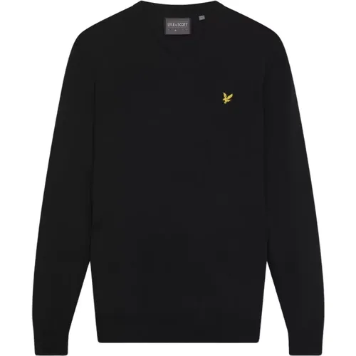 V-neck Strickware , Herren, Größe: L - Lyle & Scott - Modalova