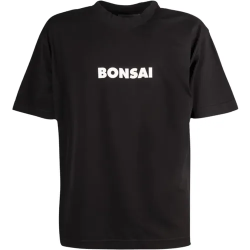 Schwarze T-Shirts und Polos mit Frontlogo , Herren, Größe: M - Bonsai - Modalova