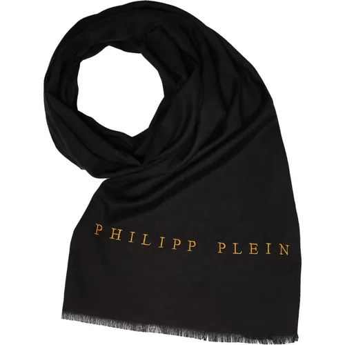 Scarves, female, , Size: ONE SIZE Scarf Neckcloth Shawl with embroidered Logo - Philipp Plein - Modalova