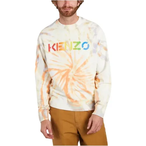 Sweatshirts, male, , Size: L Rainbow Tie Dye Sweatshirt - Kenzo - Modalova