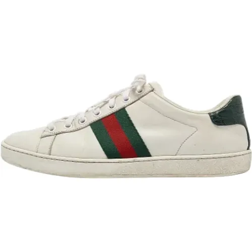 Pre-owned Sneakers, female, , Size: 7 1/2 US Pre-owned Leather sneakers - Gucci Vintage - Modalova