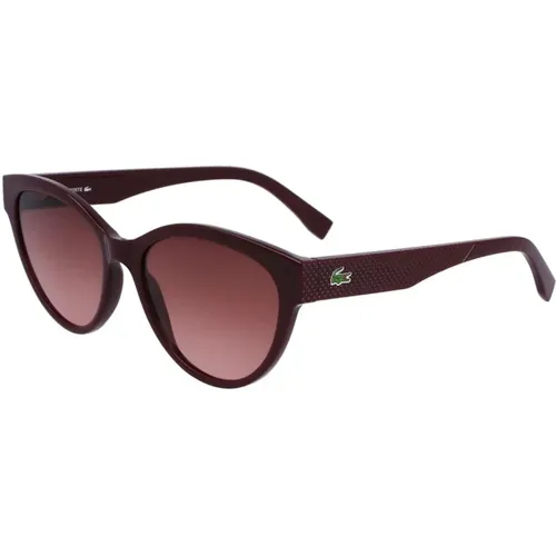 Sunglasses, female, , Size: ONE SIZE Injected Sunglasses with Brown Lens - Lacoste - Modalova