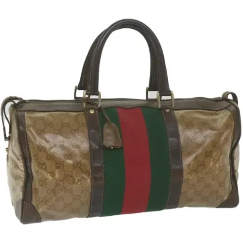 Pre-owned Weekend Bags, female, , Size: ONE SIZE Pre-owned Canvas travel-bags - Gucci Vintage - Modalova