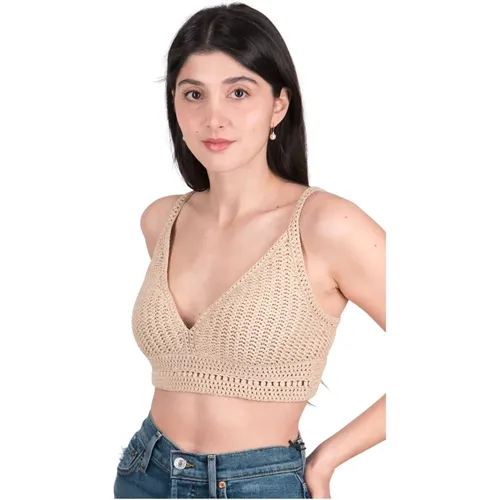 Intricate Crochet Bralette Top , female, Sizes: M - Vince - Modalova