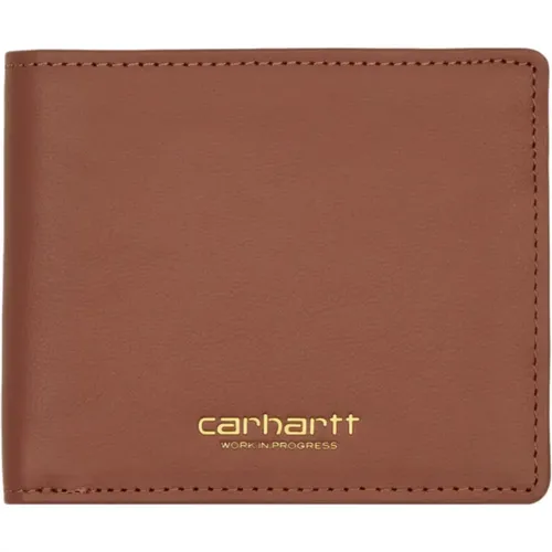 Wallets & Cardholders, female, , Size: ONE SIZE Vegas Billfold Wallet Cognac Gold - Carhartt WIP - Modalova