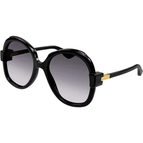Round Sunglasses , female, Sizes: 57 MM - Gucci - Modalova