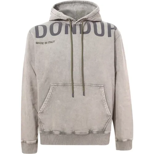 Hoodies, male, , Size: L Hoodie with Logo Print - Dondup - Modalova