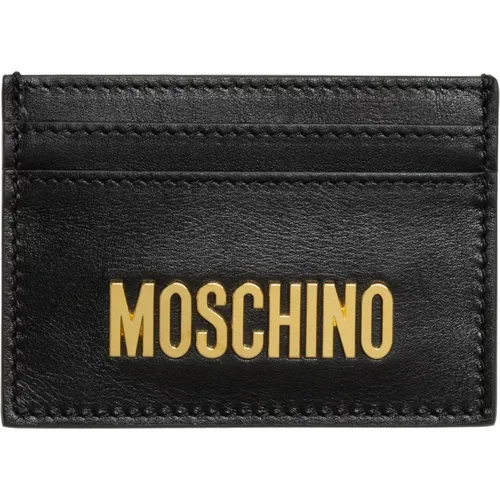 Wallets & Cardholders, male, , Size: ONE SIZE Credit card holder - Moschino - Modalova