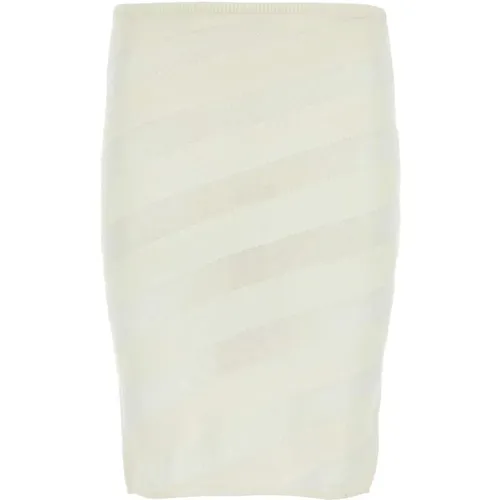 Elegant Ivory Viscose Blend Skirt , Damen, Größe: M - Gimaguas - Modalova