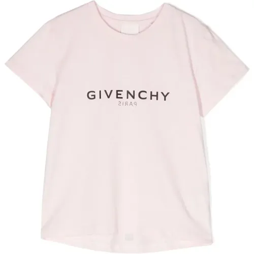 Luxuriöses Rosa Baumwoll-Jersey Mädchen T-Shirt - Givenchy - Modalova