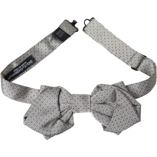 Bowties, male, , Size: ONE SIZE Adjustable Silk Men's Bow Tie - Dolce & Gabbana - Modalova