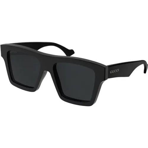 Sporty Pointy Sunglasses in & Havana , male, Sizes: 55 MM - Gucci - Modalova