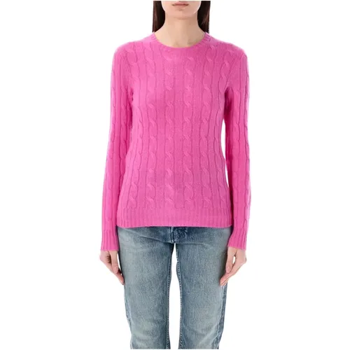Fuxia Julianna Cable Knit Sweater , female, Sizes: M, L - Ralph Lauren - Modalova