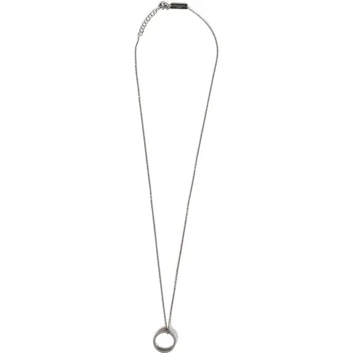 Sterling Silver Logo Pendant Necklace , unisex, Sizes: ONE SIZE - Maison Margiela - Modalova