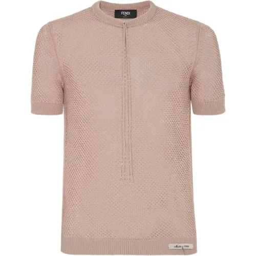 Wool Net Stitch Shirt , male, Sizes: S, M - Fendi - Modalova