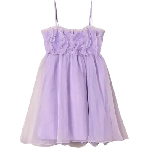 Organza Ruffle Short Dress , female, Sizes: XS - Twinset - Modalova