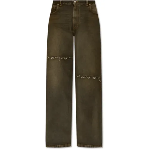 Straight Jeans, male, , Size: W33 Jeans with vintage effect - MM6 Maison Margiela - Modalova