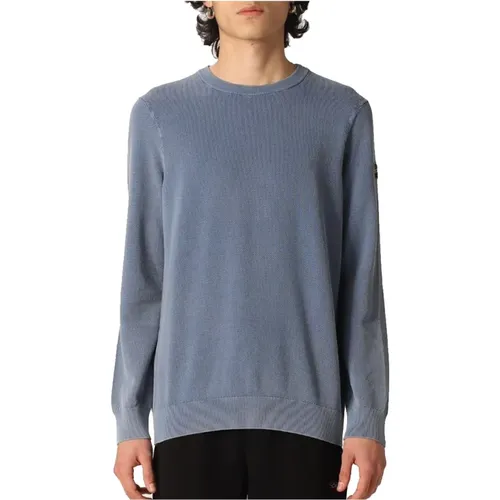 Minimalistischer Sweater mit Kontrastierendem Logo Patch , Herren, Größe: L - PAUL & SHARK - Modalova
