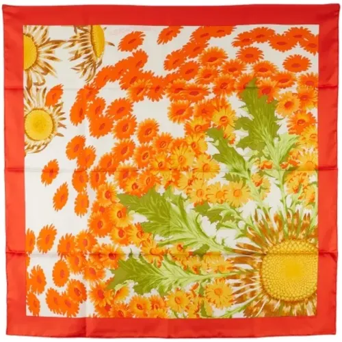 Pre-owned Scarves, female, , Size: ONE SIZE Pre-owned Canvas scarves - Hermès Vintage - Modalova