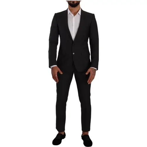 Single Breasted Suits, male, , Size: S Wool Two Piece Suit - Dolce & Gabbana - Modalova