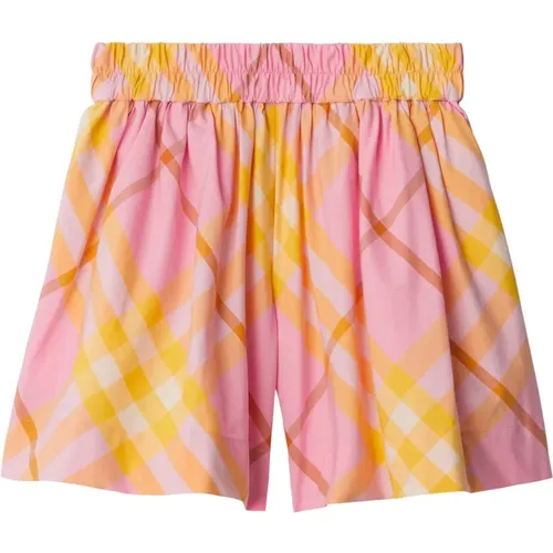 Kinder Shorts Elastischer Bund Baumwolle - Burberry - Modalova