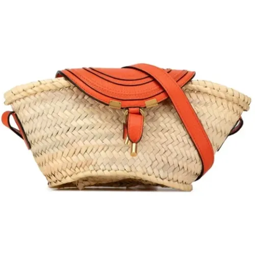 Pre-owned Cross Body Bags, female, , Size: ONE SIZE Pre-owned Raffia shoulder-bags - Chloé Pre-owned - Modalova