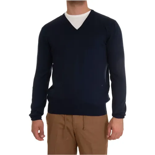 V-neck pullover , male, Sizes: 4XL - Gran Sasso - Modalova