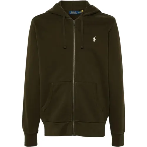 Hooded Sweater with Zipper , male, Sizes: L, XL, S, M - Polo Ralph Lauren - Modalova