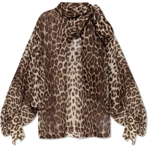 Shirt with animal print , female, Sizes: S - Zimmermann - Modalova