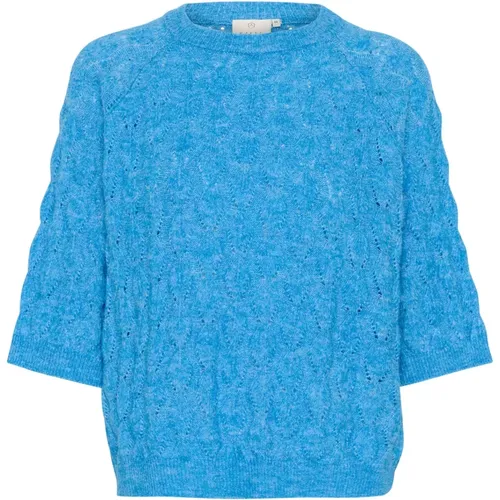 Blau Melange Strickpullover Pullover - Kaffe - Modalova