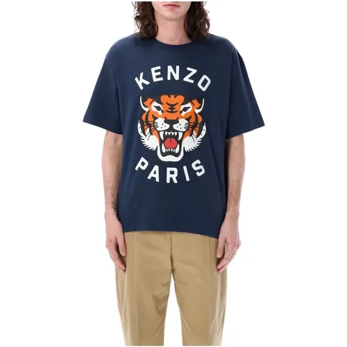 Mens Clothing T-Shirts Polos Midnight Ss24 , male, Sizes: S - Kenzo - Modalova