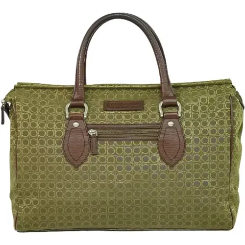 Pre-owned Tote Bags, female, , Size: ONE SIZE Pre-owned Canvas travel-bags - Salvatore Ferragamo Pre-owned - Modalova